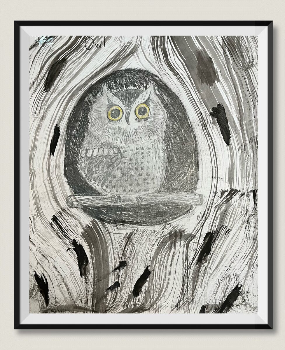 Owl drawing, Invite to publish, Celebrating Art Fall 2022